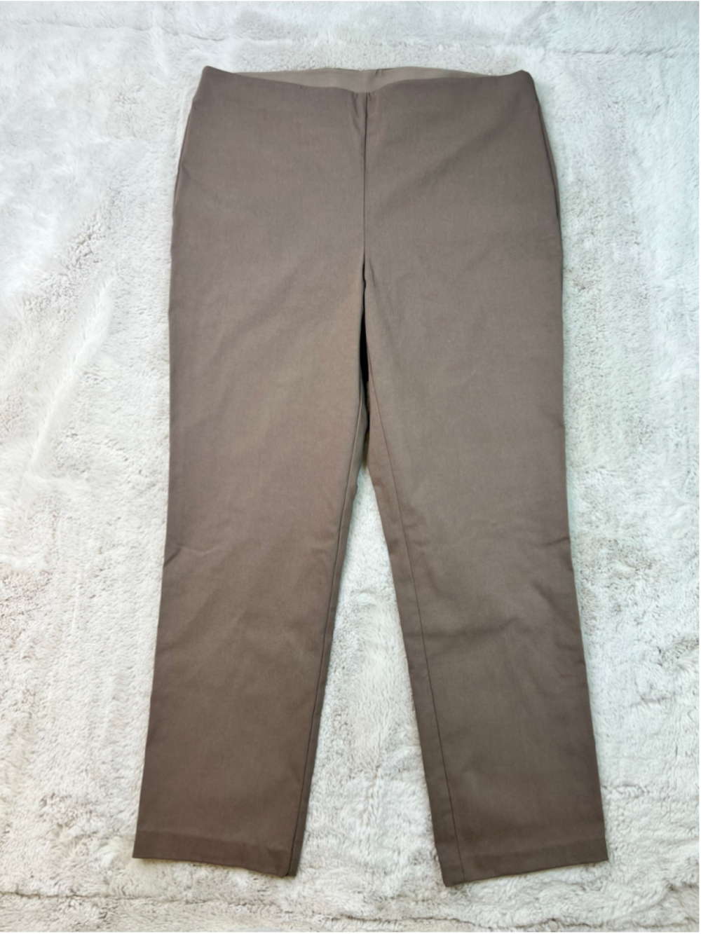 Chico's Trousers Pants Tan Brown Womens Size 10 R Stretchy Crop